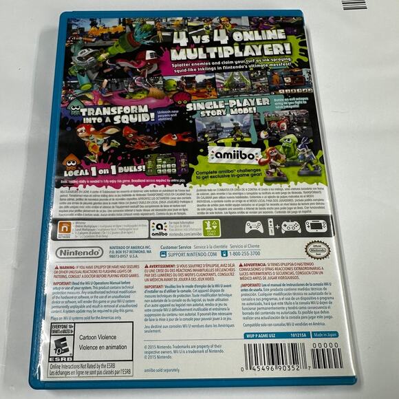 Splatoon Nintendo Wii U 2015 Complete Tested and Working Pre-Owned - Picture 2 of 3
